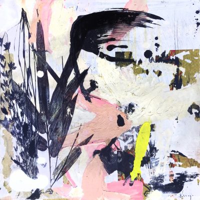 Singapore series 30 x 30 cm mix media on wood